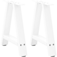 vidaXL Coffee Table Legs A-Shaped 2 pcs White 38x(42-43) cm Steel