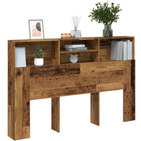 vidaXL Headboard Cabinet Old Wood 160x19x103.5 cm Engineered Wood