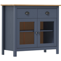 vidaXL Sideboard Hill Grey 90x40x80 cm Solid Pine Wood