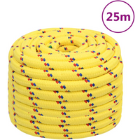 vidaXL Boat Rope Yellow 20 mm 25 m Polypropylene
