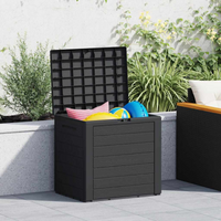 vidaXL Garden Storage Box Anthracite 58.5x46x55 cm Polypropylene