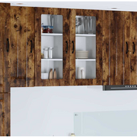 vidaXL Kitchen Cabinet 2 pcs Smoked Oak 40 x 31 x 80 cm