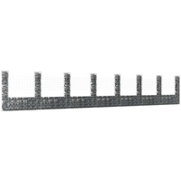 vidaXL U-shape Gabion Basket with 8 Posts Iron 860x20x150 cm