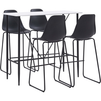 vidaXL 5 Piece Bar Set Plastic Black