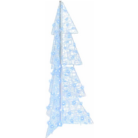 vidaXL Christmas Tree with 100 LEDs Cold White 120 cm Acrylic