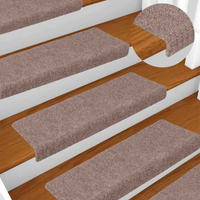 Stair Mats Self-adhesive 65x21x4 cm Light Rectangular Edge