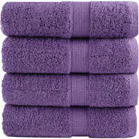 vidaXL Premium Guest Towels SOLUND 4 pcs Purple 30x50 cm 600 gsm