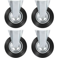 vidaXL Fixed Casters 4 pcs 200 mm