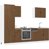 vidaXL 7 Piece Kitchen Cabinet Set Porto Brown Oak Engineered Wood