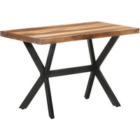vidaXL Dining Table 120x60x75 cm Solid Wood with Honey Finish
