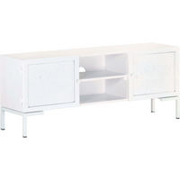 vidaXL TV Cabinet White 115x30x46 cm Solid Mango Wood