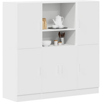 vidaXL 3 Piece Kitchen Cabinet Set White Engineered Wood
