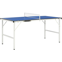 vidaXL 5 Feet Ping Pong Table with Net 152x76x66 cm Blue