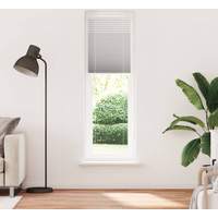 vidaXL Pleated Blind Light Grey 65x200 cm Fabric Width 64.4 cm Polyester