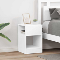 vidaXL End Table 2 pcs White 30.5 x 30 x 45 cm Engineered Wood