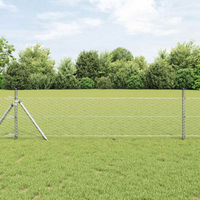 vidaXL Hexagon Fence Silver 0.8 x 50 m Galvanised steel