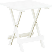 vidaXL Folding Garden Table White 45x43x50 cm Plastic