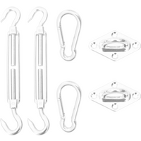 vidaXL 6 Piece Sunshade Sail Mounting Kit Stainless Steel