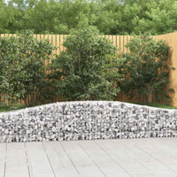 vidaXL Arched Gabion Baskets 3 pcs 400x30x40/60 cm Galvanised Iron