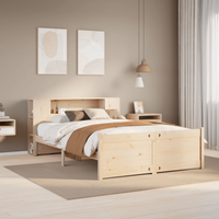 vidaXL Bookcase Bed without Mattress 135x190cm Double Solid Wood Pine