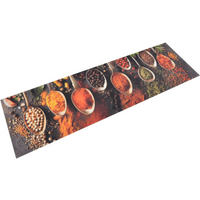 vidaXL Kitchen Rug Washable Spoon & Spices 45x150 cm Velvet