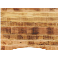 vidaXL Desk Top with Curve 110x80x2.5 cm Solid Wood Rough Mango