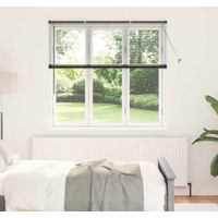 vidaXL Venetian Blinds Height Adjustable Black 130 x 145 cm Aluminium