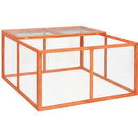 vidaXL Rabbit Hutch 124x120x60 cm Solid Firwood