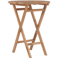 vidaXL Folding Garden Table 60 cm Solid Teak Wood