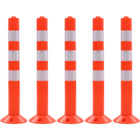 vidaXL Traffic Control Bollards 5 pcs Plastic 75 cm