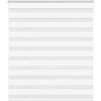 vidaXL Zebra Blind White 135x100 cm Fabric Width 130.9 cm Polyester