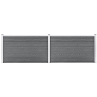vidaXL Garden Fence WPC 353x106 cm Grey
