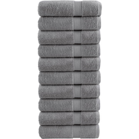 vidaXL Premium Hand Towels "SOLUND" 10 pcs Grey 50x100 cm 600 gsm