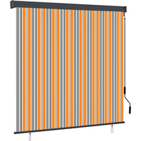vidaXL Roller Blind Yellow and Blue 180 x 250 cm Fabric and Aluminum