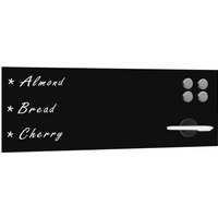 vidaXL Wall Mounted Magnetic Blackboard Glass 60x20 cm