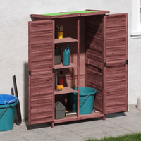 vidaXL Garden Tool Shed Mocha 83x57x140 cm Solid Wood Pine