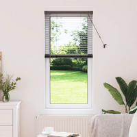 vidaXL Venetian Blinds Manual Black 60 x 2.5 x 130 cm Aluminium