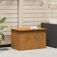 vidaXL Outdoor Storage Box Rusty 80 x 50.5 x 50 cm Steel