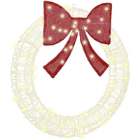 vidaXL Wreath with 60 LEDs Warm white 76 x 76 x8.5 cm Acrylic
