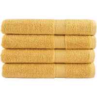 vidaXL Premium Sauna Towels "SOLUND" 4 pcs Gold 80x200 cm 600 gsm