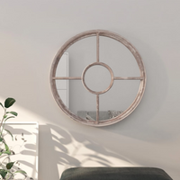 vidaXL Mirror Sand 60x4 cm Iron Round for Indoor Use