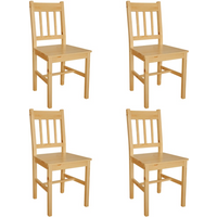 vidaXL Dining Chairs 4 pcs Pinewood