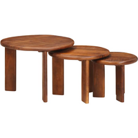 vidaXL Nesting Coffee Tables 3 pcs Honey Brown Solid Mango Wood