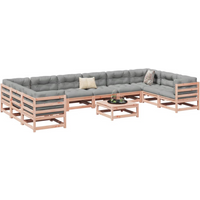 vidaXL 11 Piece Garden Sofa Set Solid Wood Douglas Fir