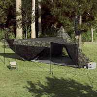 vidaXL Family Tent Tipi 8-Person Camouflage Waterproof