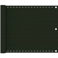 vidaXL Balcony Screen Dark Green 75x500 cm HDPE