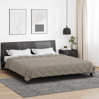 vidaXL Full Year Duvet Light Grey 200 x 200 cm Microfiber