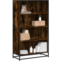 vidaXL Bookcase Smoked Oak 80.5x35x139 cm Engineered Wood
