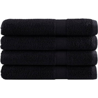 vidaXL Premium Towels SOLUND 4 pcs Black 100x200 cm 600 gsm