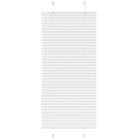 vidaXL Pleated Blind White 65x100 cm Fabric Width 64.4 cm Polyester